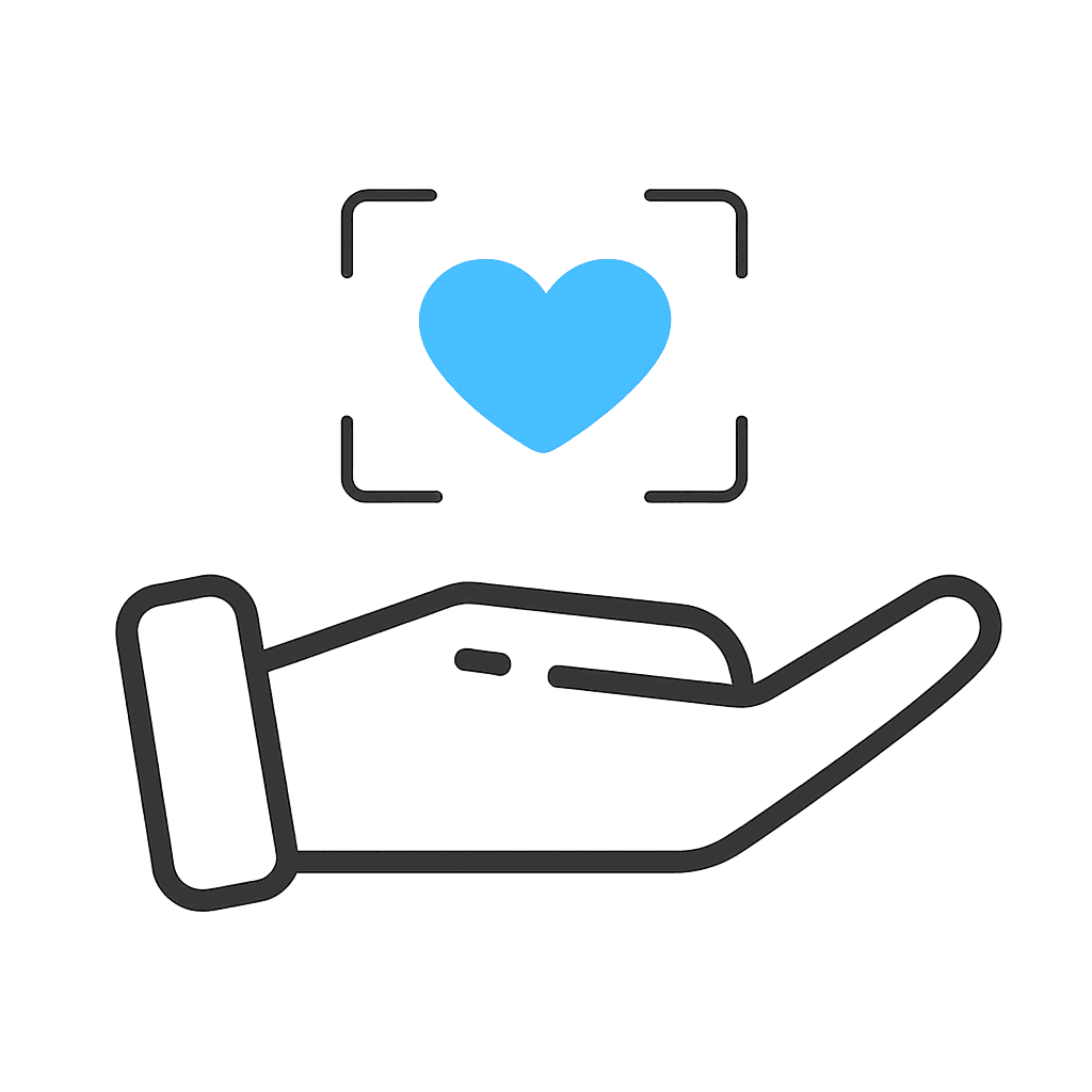 Hand holding a heart