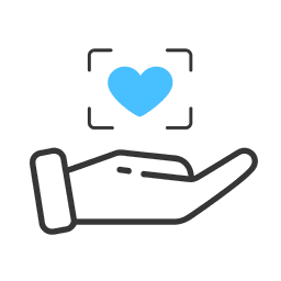 Hand holding a heart